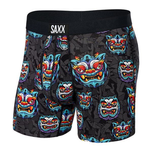 Front of Vibe Super Soft Boxer Brief in Year Of The Dragon- Multi