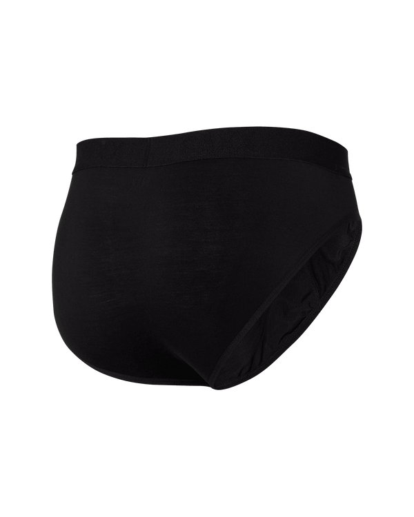 Back of Ultra Brief Fly in Black/Black