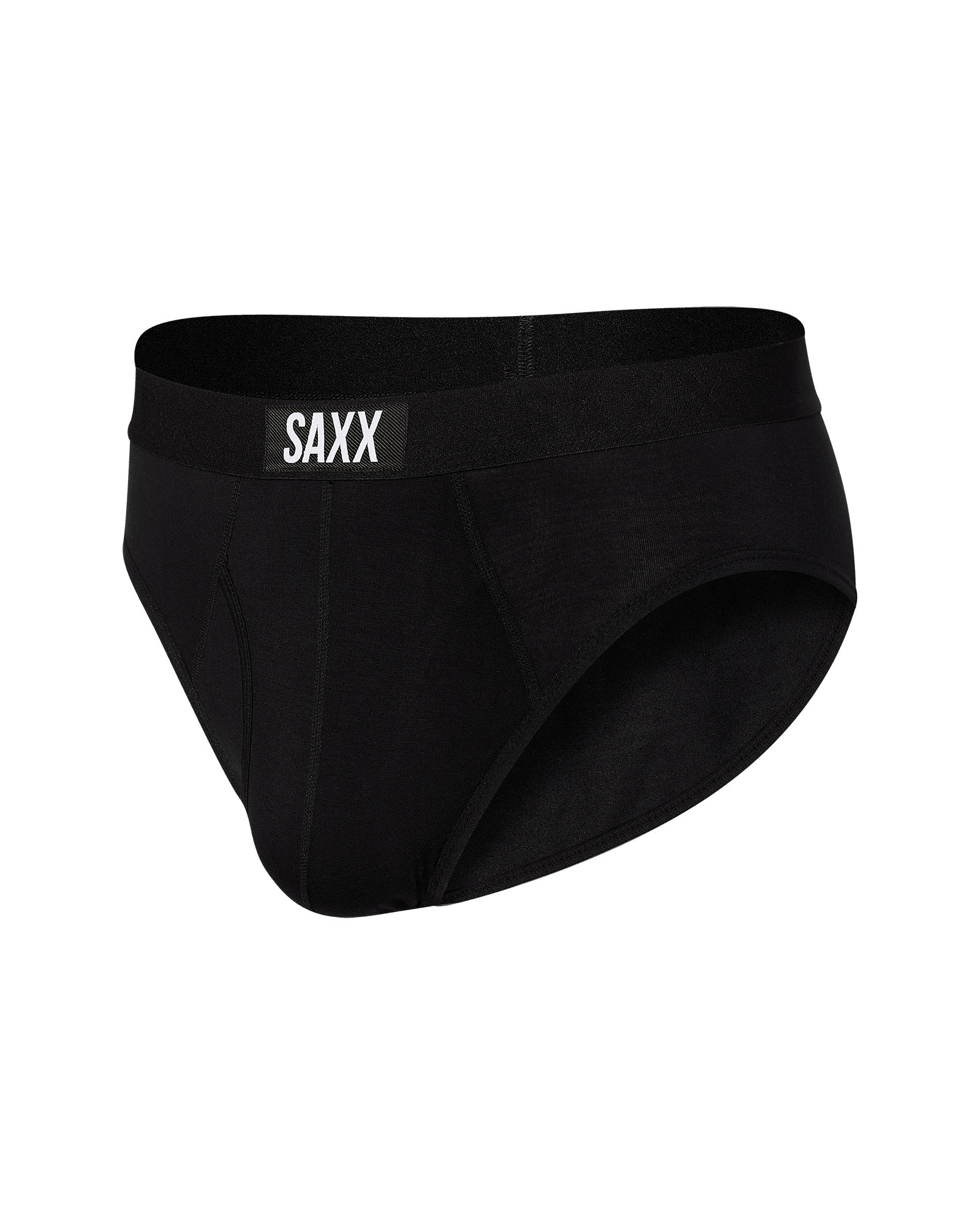 Front of Ultra Brief Fly in Black/Black