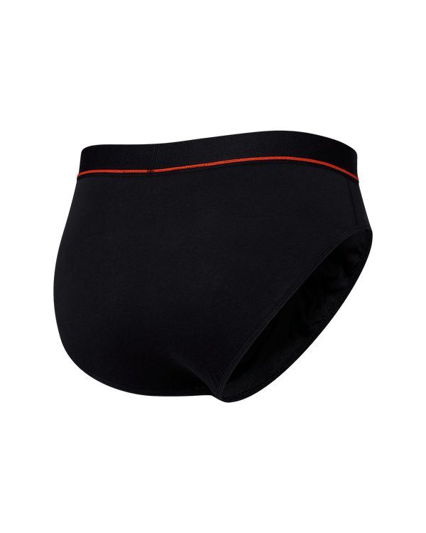 Back of Non-Stop Stretch Cotton Brief in Black