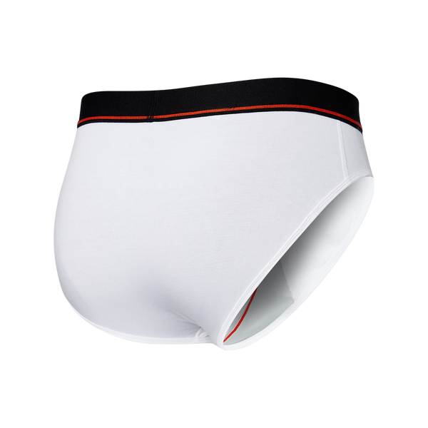 Back of Non-Stop Stretch Cotton Brief in White