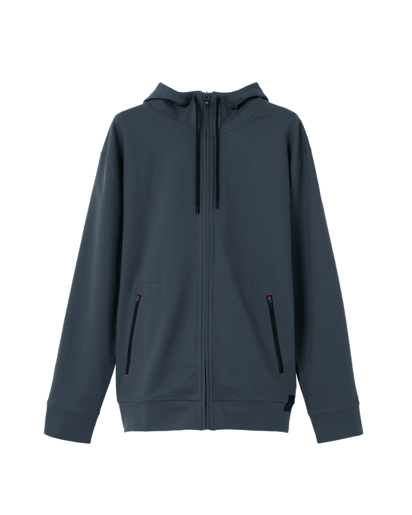 Front of Trailzer Full Zip Hoodie in Turbulence