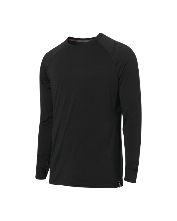 Front of Roast Master Long Sleeve Crew Baselayer in Black