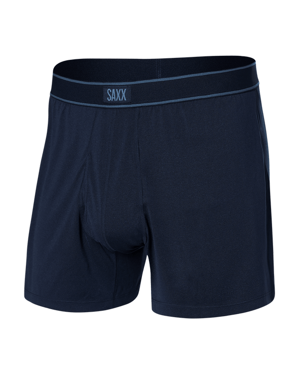 Front of Daytripper Loose Boxer Fly in Navy Heather