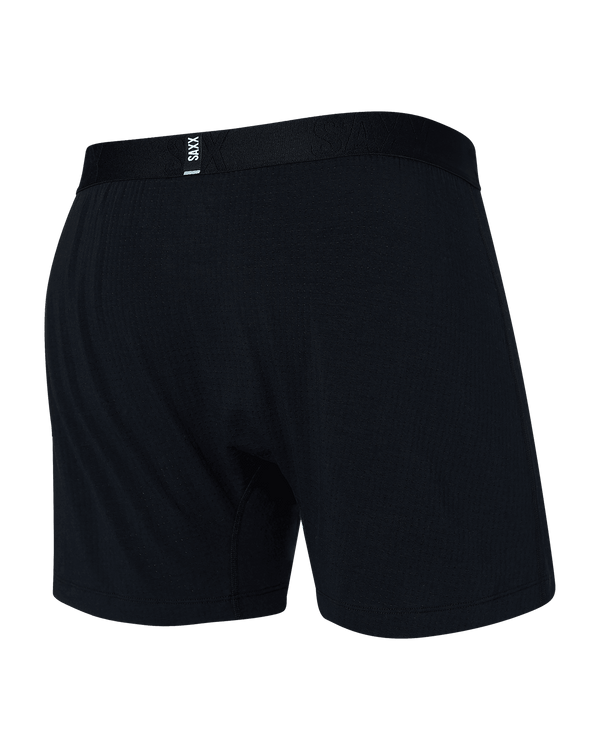 Back of Droptemp Cooling Sleep Loose Boxer Fly in Black