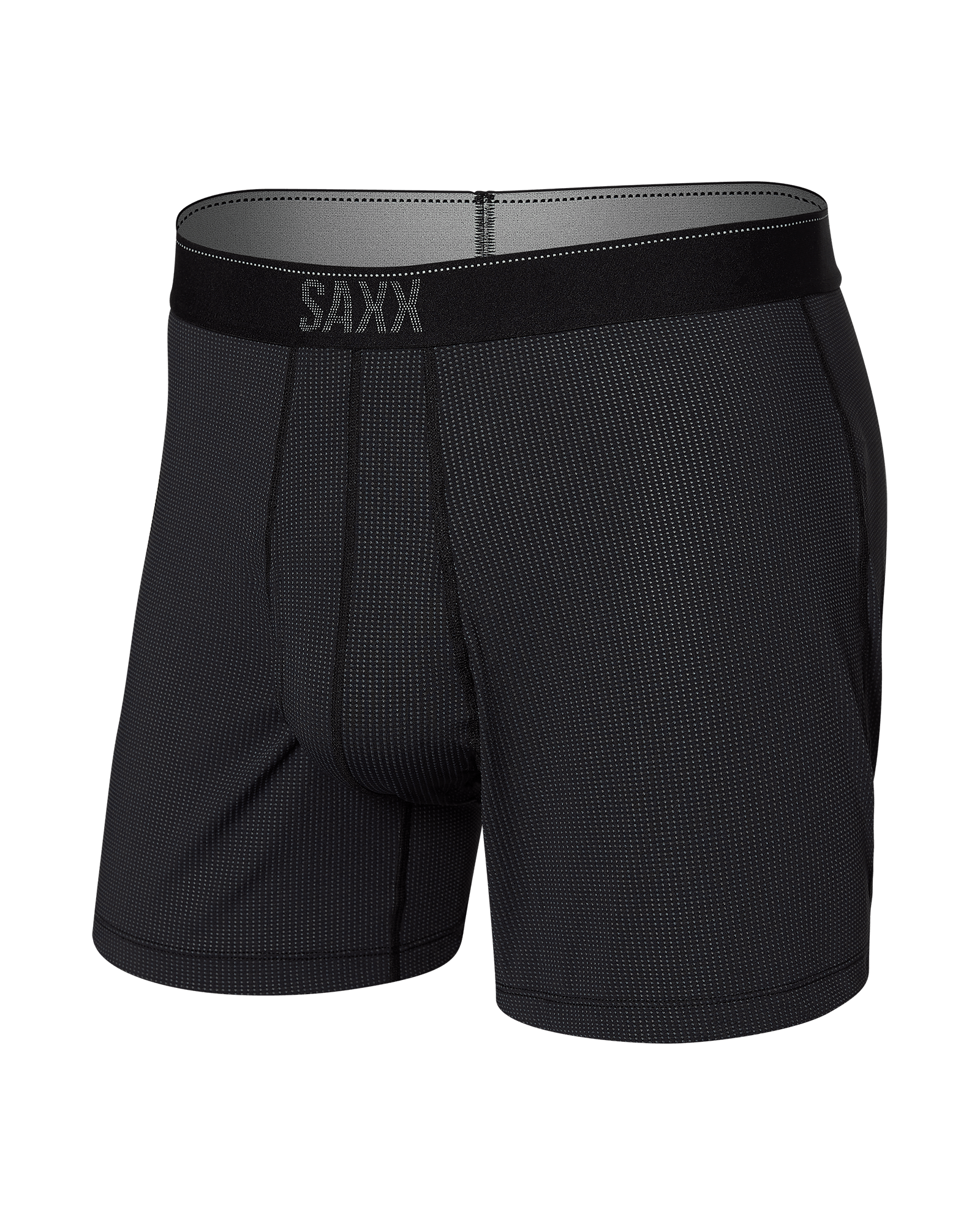 Front of Quest Loose Boxer Fly in Black