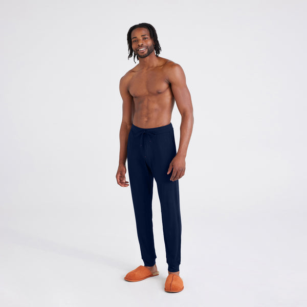 Front - Model wearing Snooze Sleep Pant in Maritime