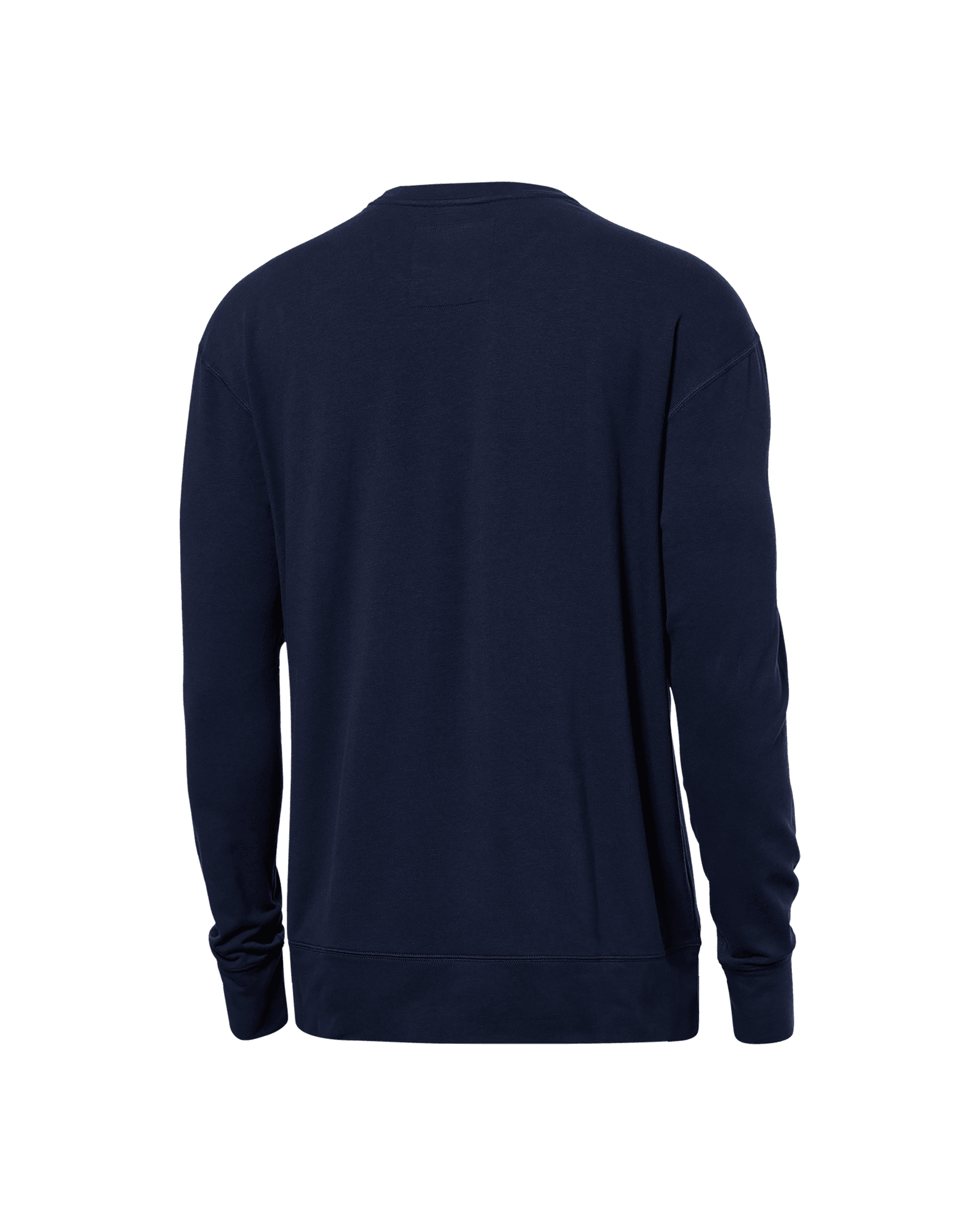 Back of 3Six Five Lounge Long Sleeve Crew in Maritime Blue