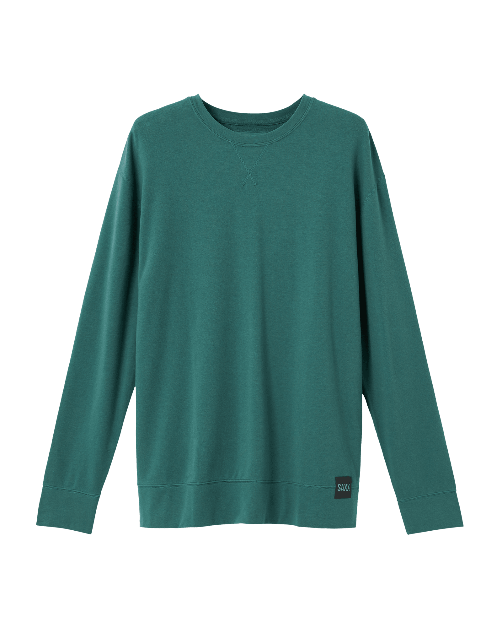 Front of 3Six Five Lounge Long Sleeve Crew in Pine