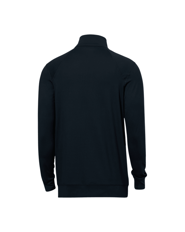 Back of PeakDaze Long Sleeve Half Zip in Black