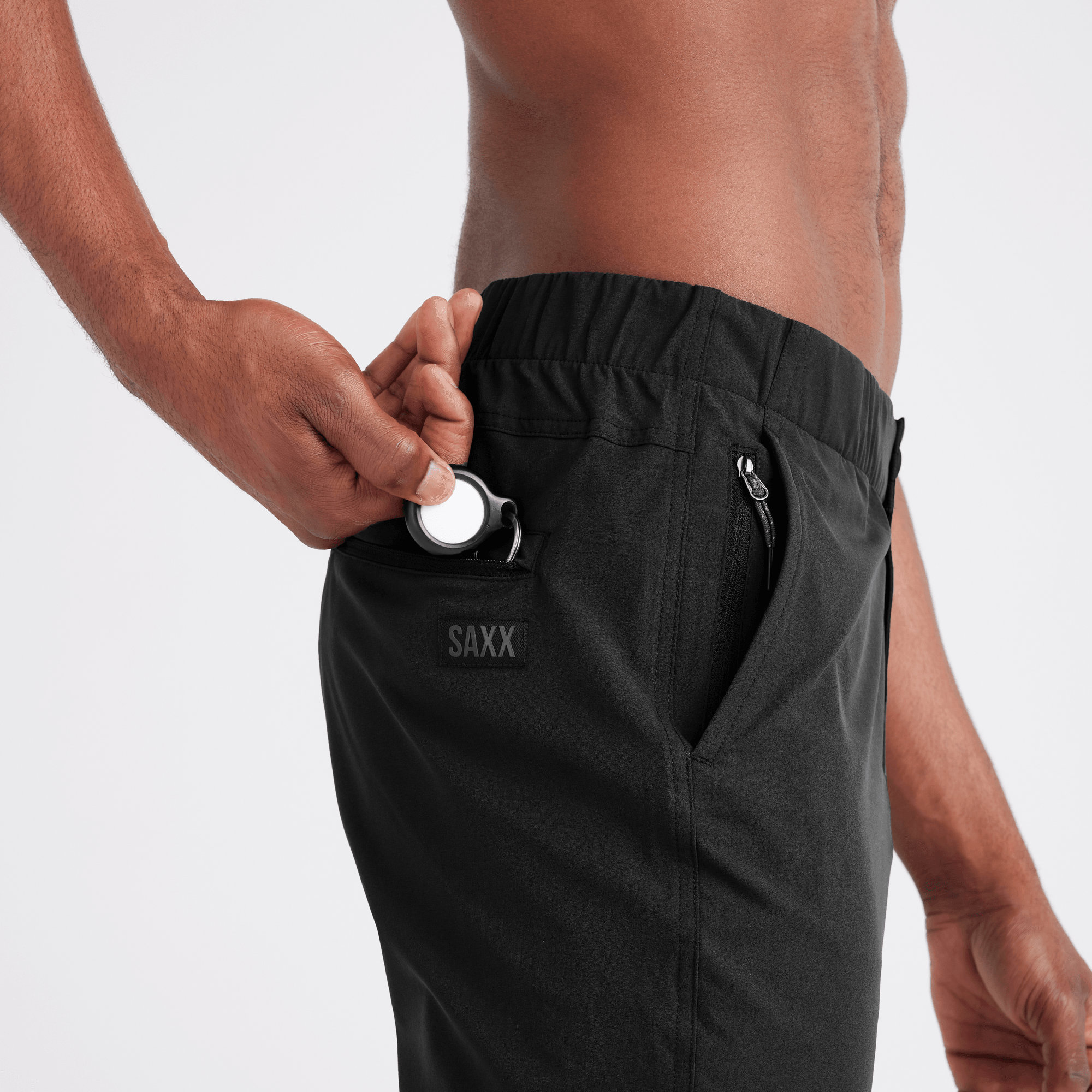 Technology close up of Go To Town Pant in Black Bottom