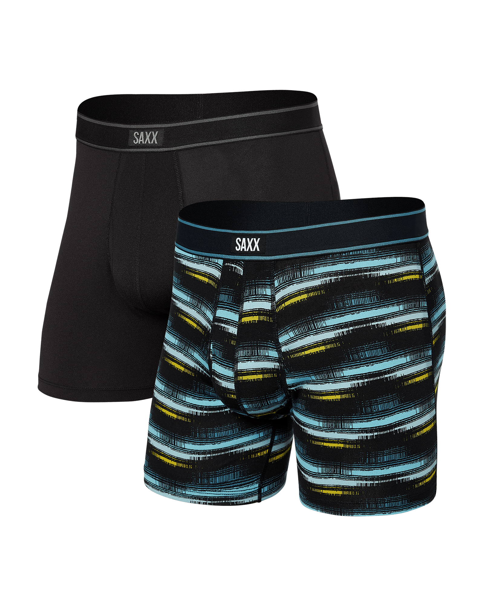 Front of Daytripper 2-Pack Boxer Brief in Broadcast Stripe/Black