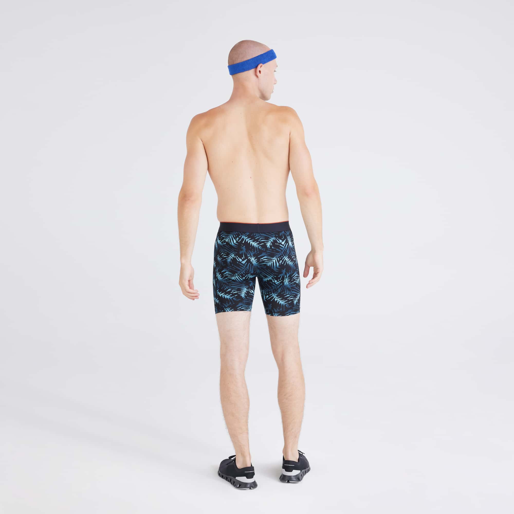 Back - Model wearing Multi-Sport Mesh (2 Pack) Boxer Brief in Palm Camo Glow/Black