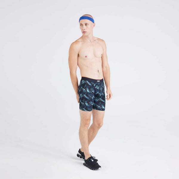 Front - Model wearing  Multi-Sport Mesh (2 Pack) Boxer Brief in Palm Camo Glow/Black