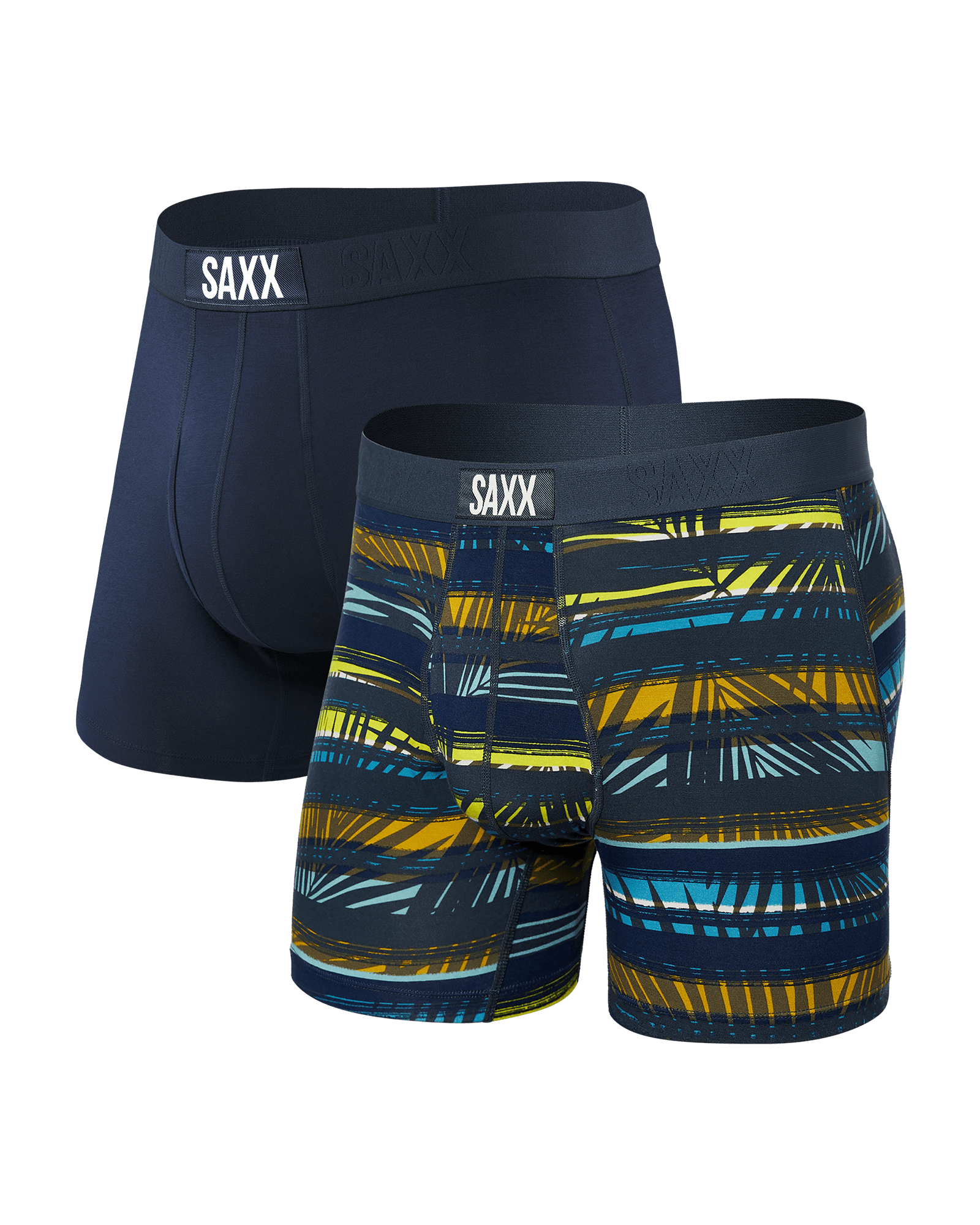 Front of Ultra 2-Pack Boxer Brief in Shade Stripe/Navy