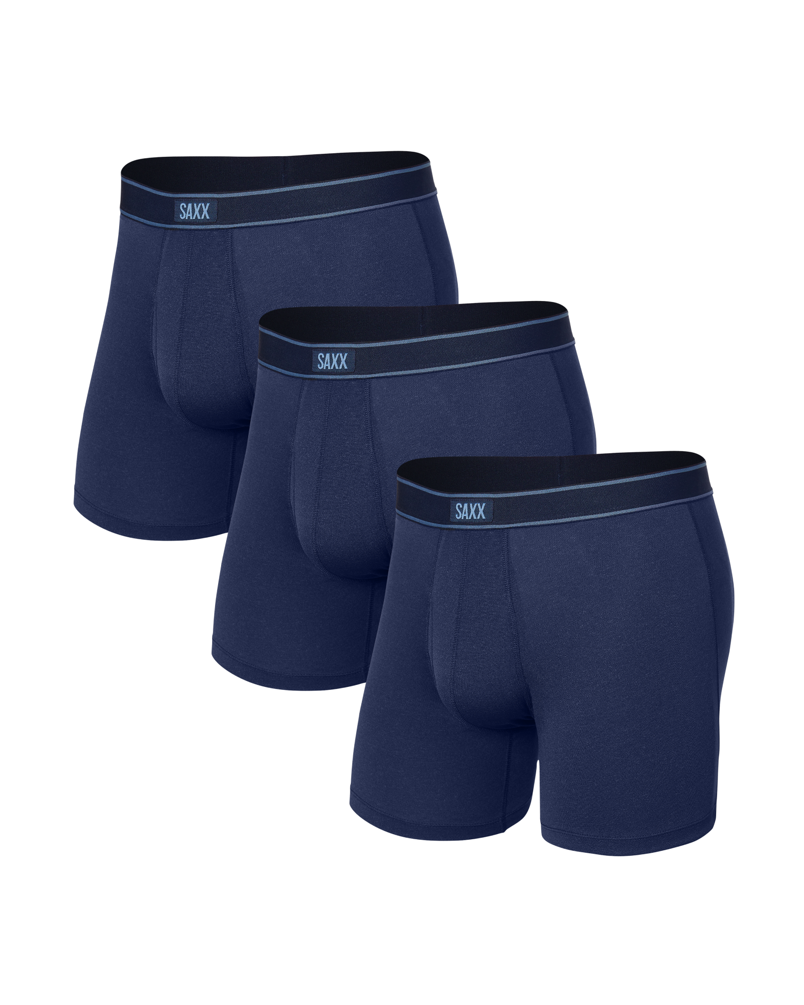 Front of Daytripper Boxer Brief Fly 3Pack in Navy Heather