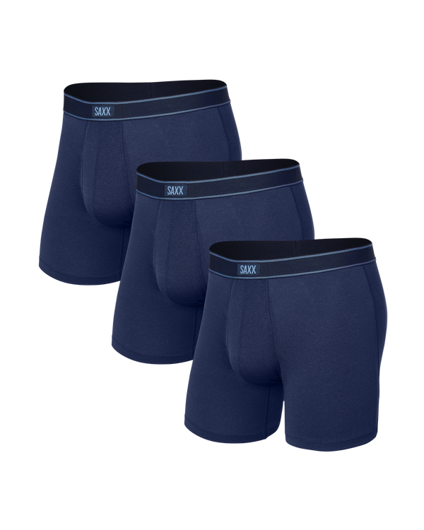 Front of Daytripper Boxer Brief Fly 3Pack in Navy Heather