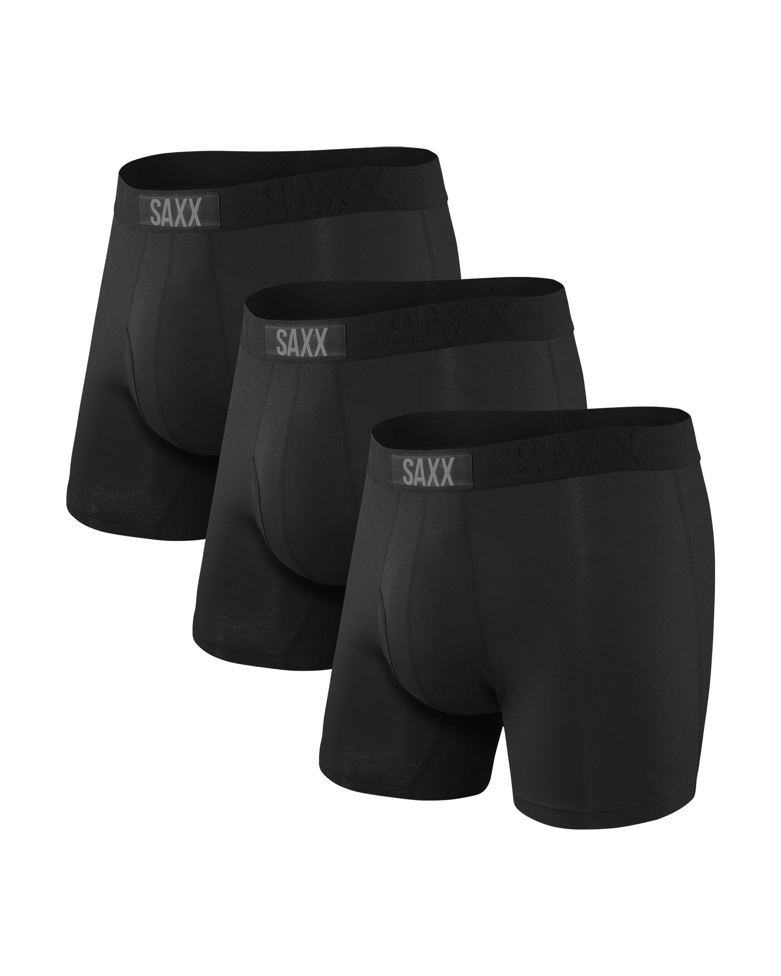 Front of Ultra Boxer Brief Fly 2 Pack in Black