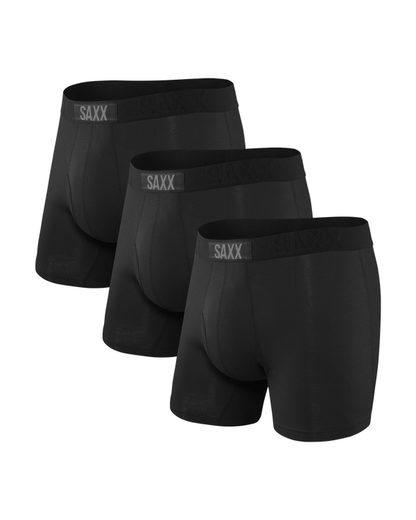 Front of Ultra Boxer Brief Fly 2 Pack in Black