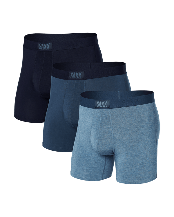 Front of Vibe Super Soft Boxer Brief 3-Pack in Stone/Dark Denim/Maritime