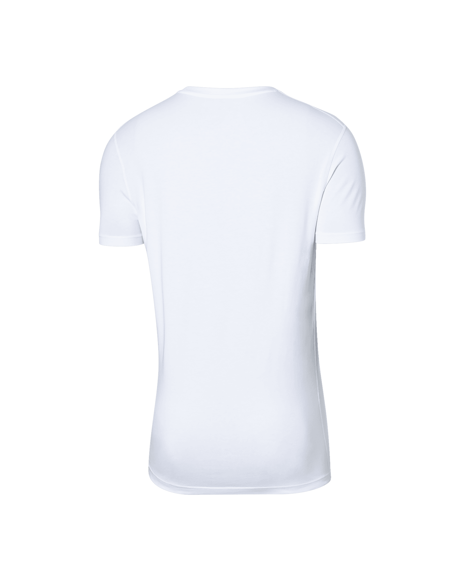 Back of Droptemp Cooling Cotton Crew in White