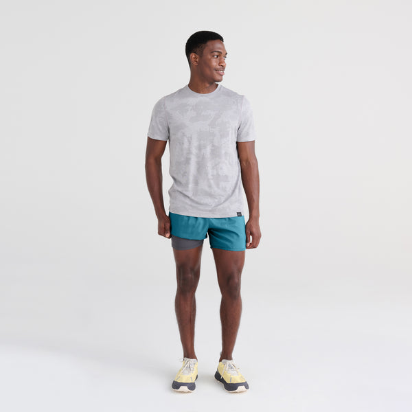 Front - Model wearing Hightail 2N1 Short Trunk in Hydro Blue