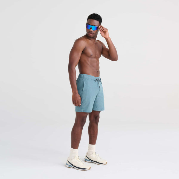 Front - Model wearing Sport 2 Life 2N1 Short Regular in Storm Blue Heather