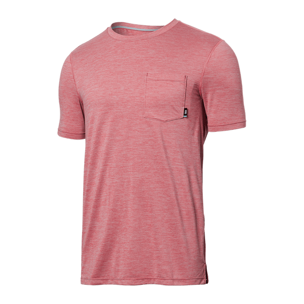 Front of DropTemp All Day Cooling Short Sleeve Tee in Gumball Heather