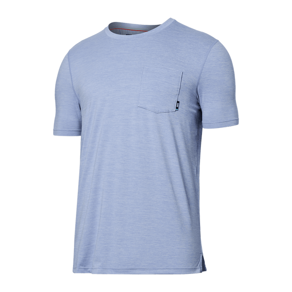 Front of DropTemp All Day Cooling Short Sleeve Tee in Lavender Heather