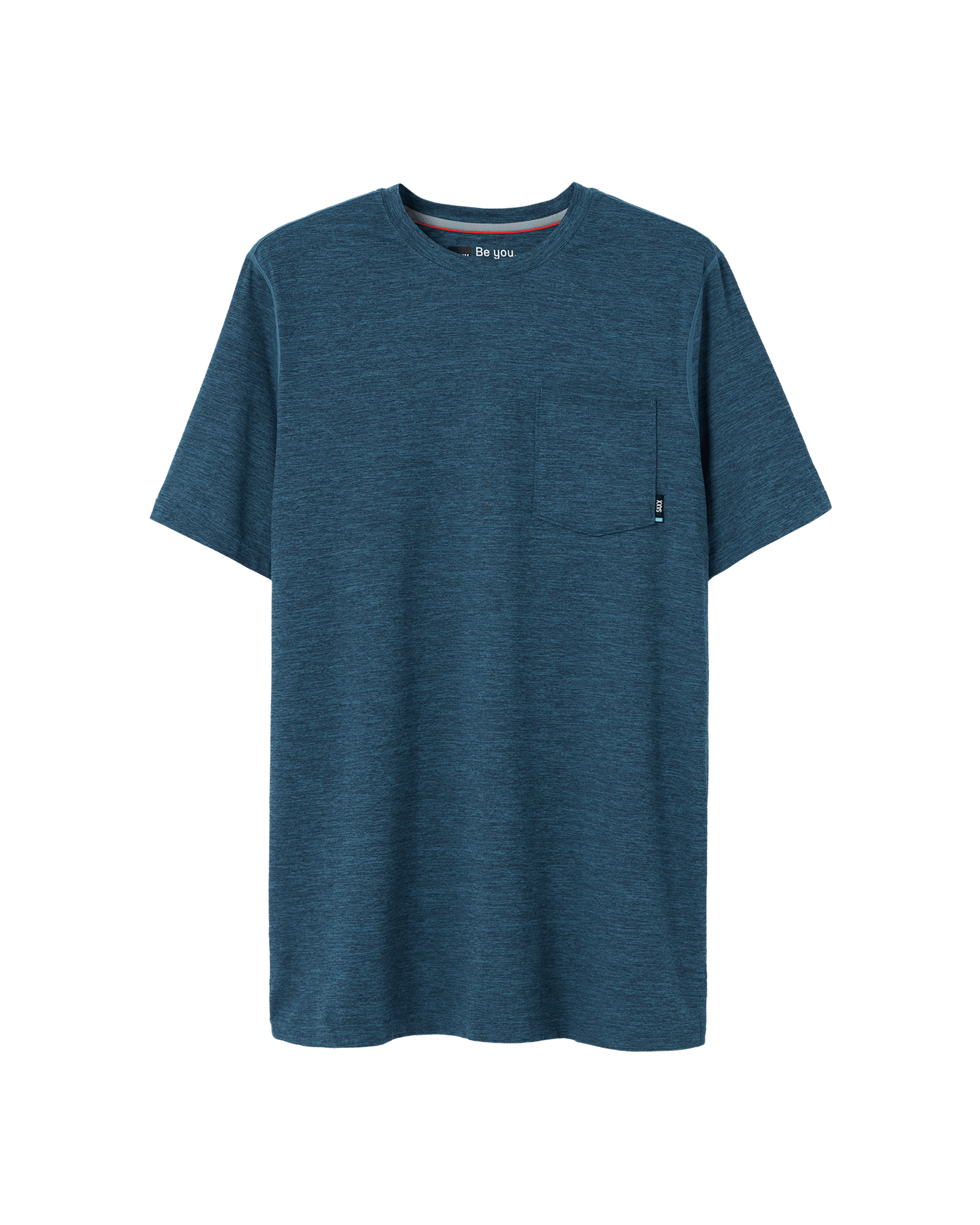 Front of Droptemp® All Day Cooling Short Sleeve Tee in Storm Heather