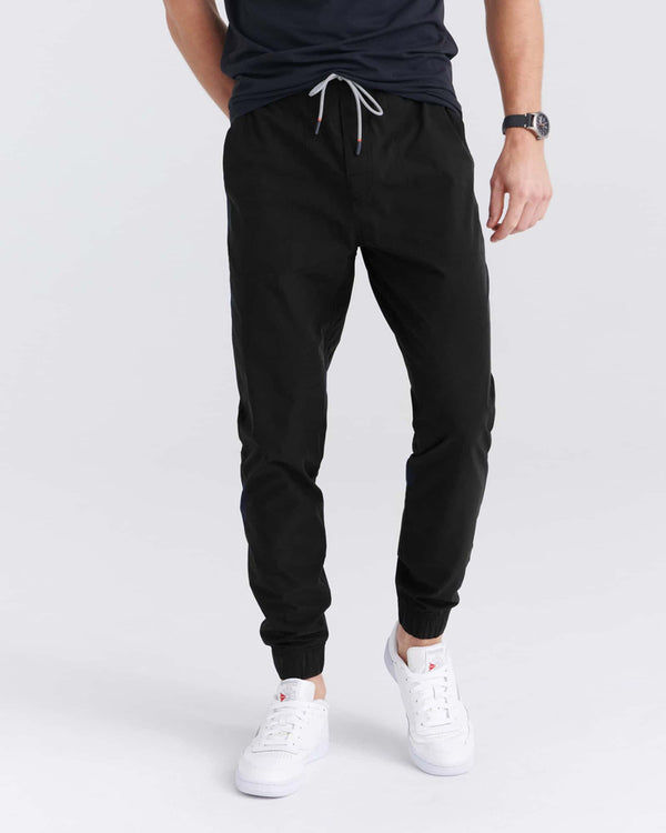 Front - Model wearing Go To Town Jogger in Black