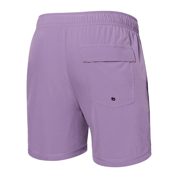 Back of Oh Buoy 2N1 Swim Trunk 5" in Purple Haze