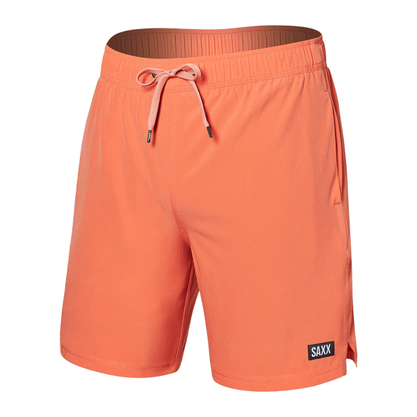 Front of Oh Buoy 2N1 Swim Trunk 7" in Cantelope