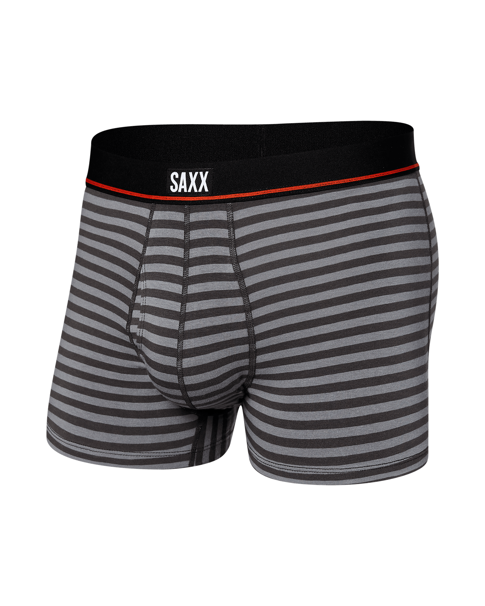 Front of Non-Stop Stretch Cotton Trunk in Hiker Stripe- Grey
