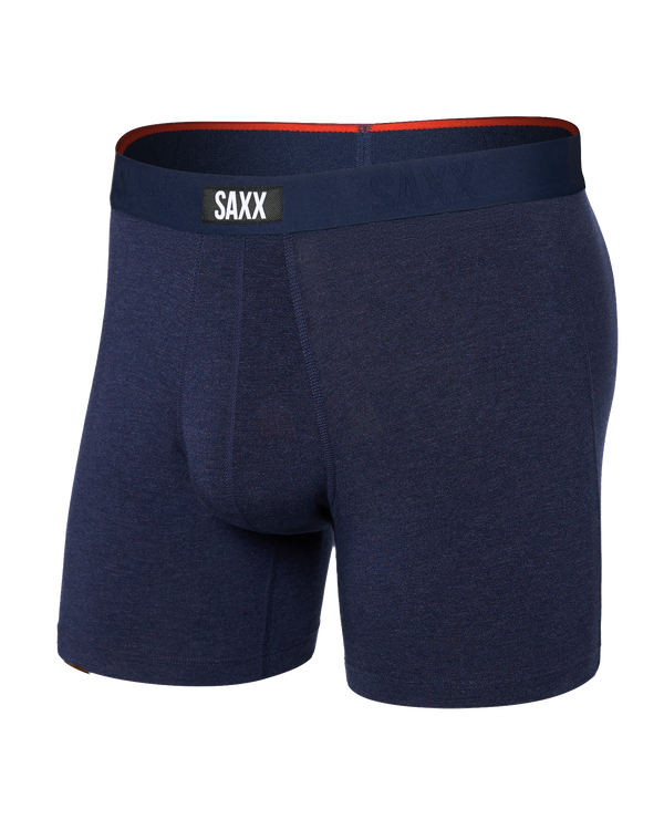 Front of Vibe Xtra Boxer Brief in Astro Blue Heather