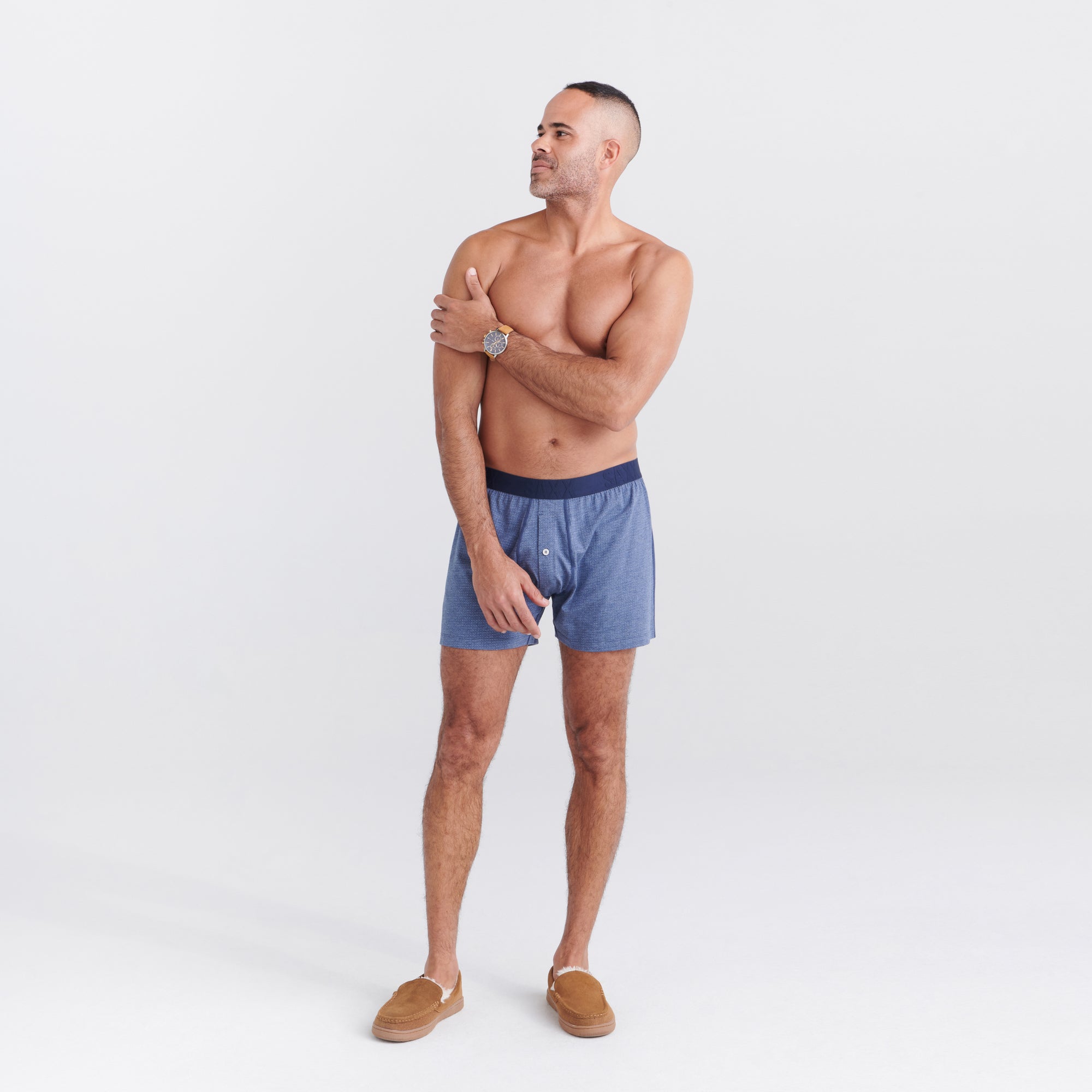 DropTemp Cooling Sleep Loose Boxer Dark Denim Heather SAXX