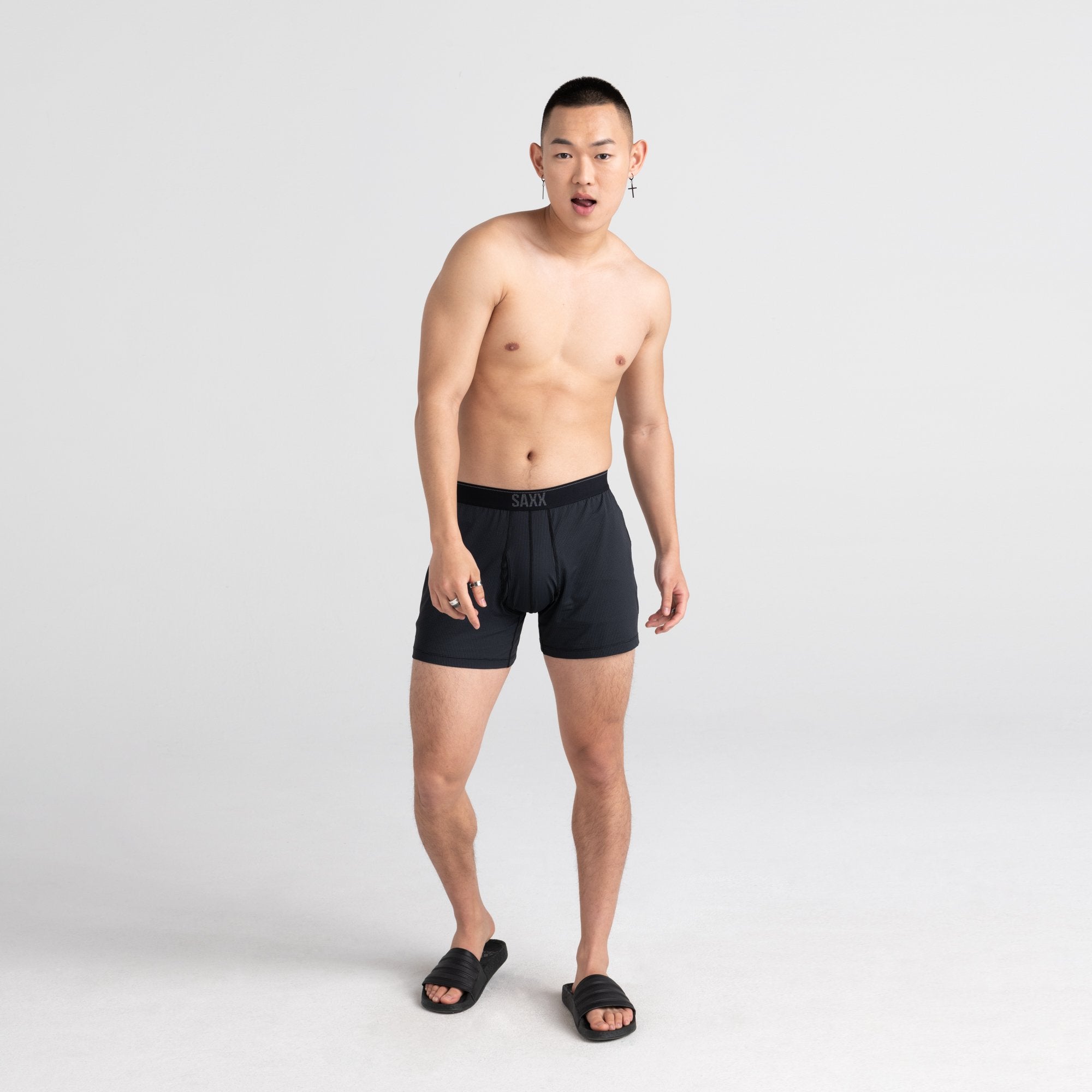 Quest Loose Fit Boxer Black II SAXX Underwear Canada