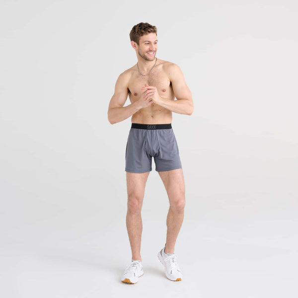 Mens Quick-Dry Sports Underwear Boxer Briefs Stretch Solid Boxer Brief  Underwear