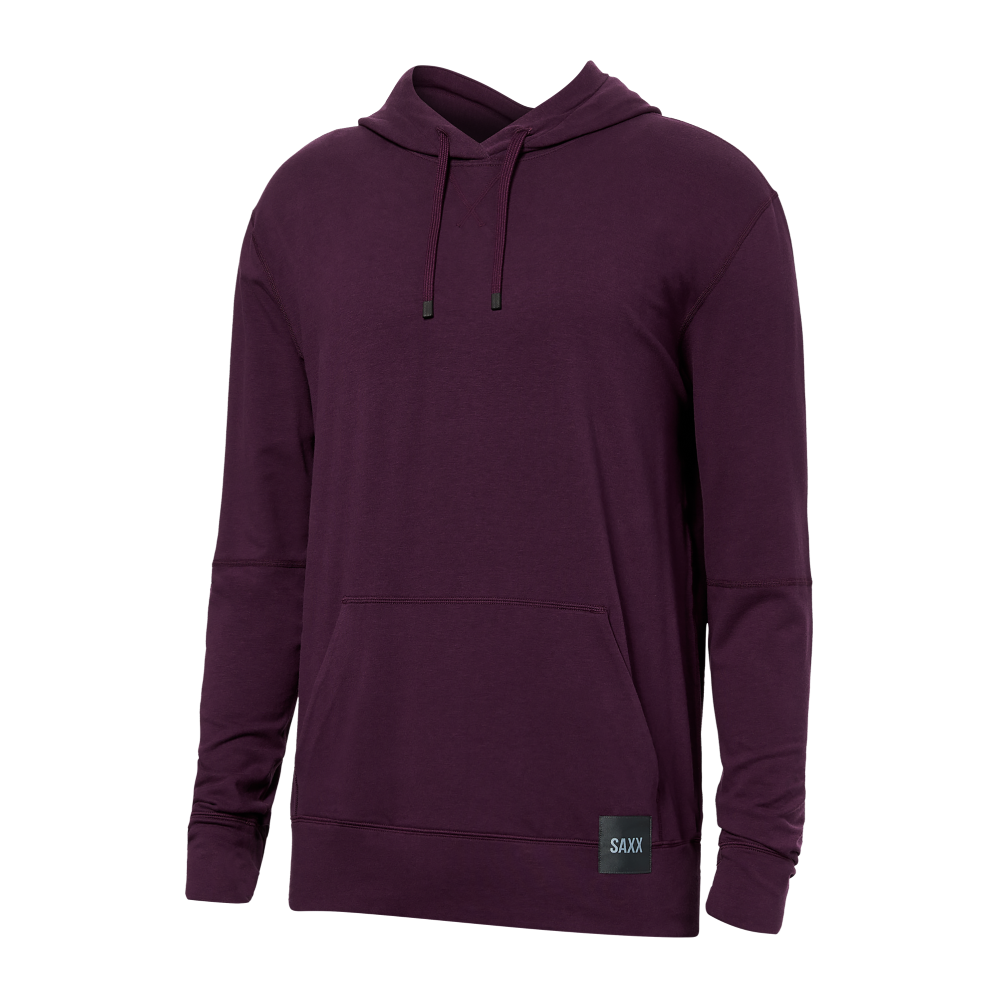 Front of 3Six Five Lounge Hoodie in Plum