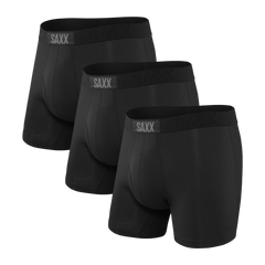Saxx Ultra Super Soft 3 Pack Boxer Briefs - Black – Trunks and Boxers