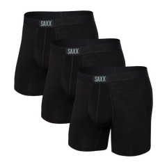 Vibe Men's Boxer Brief 3-Pack- Black